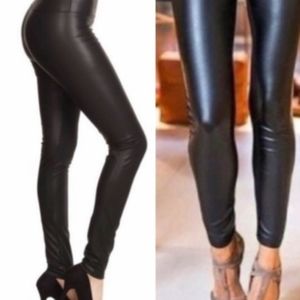 Faux Leather High Waisted Leggings L/XL
